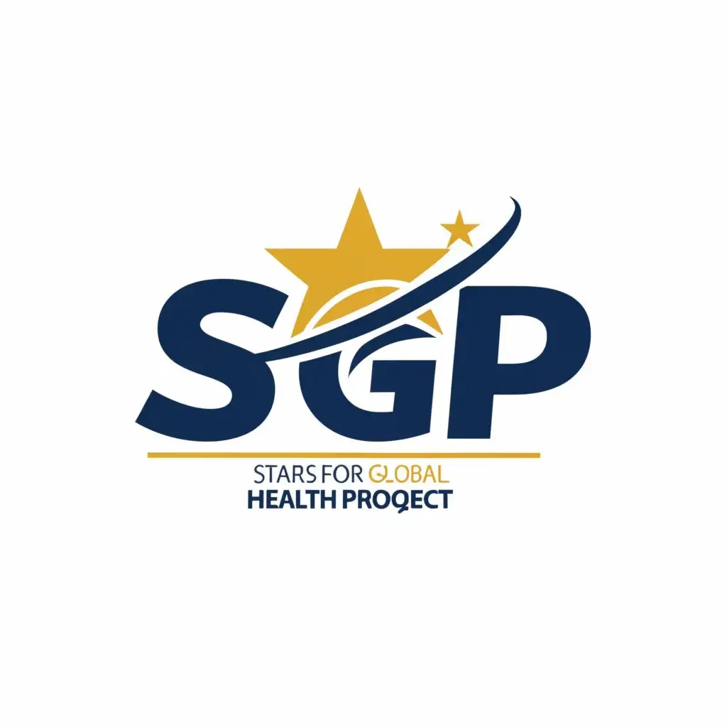 logo, SGHP, with the text "Stars for Global Health Project", typography, be used in Medical Dental industry