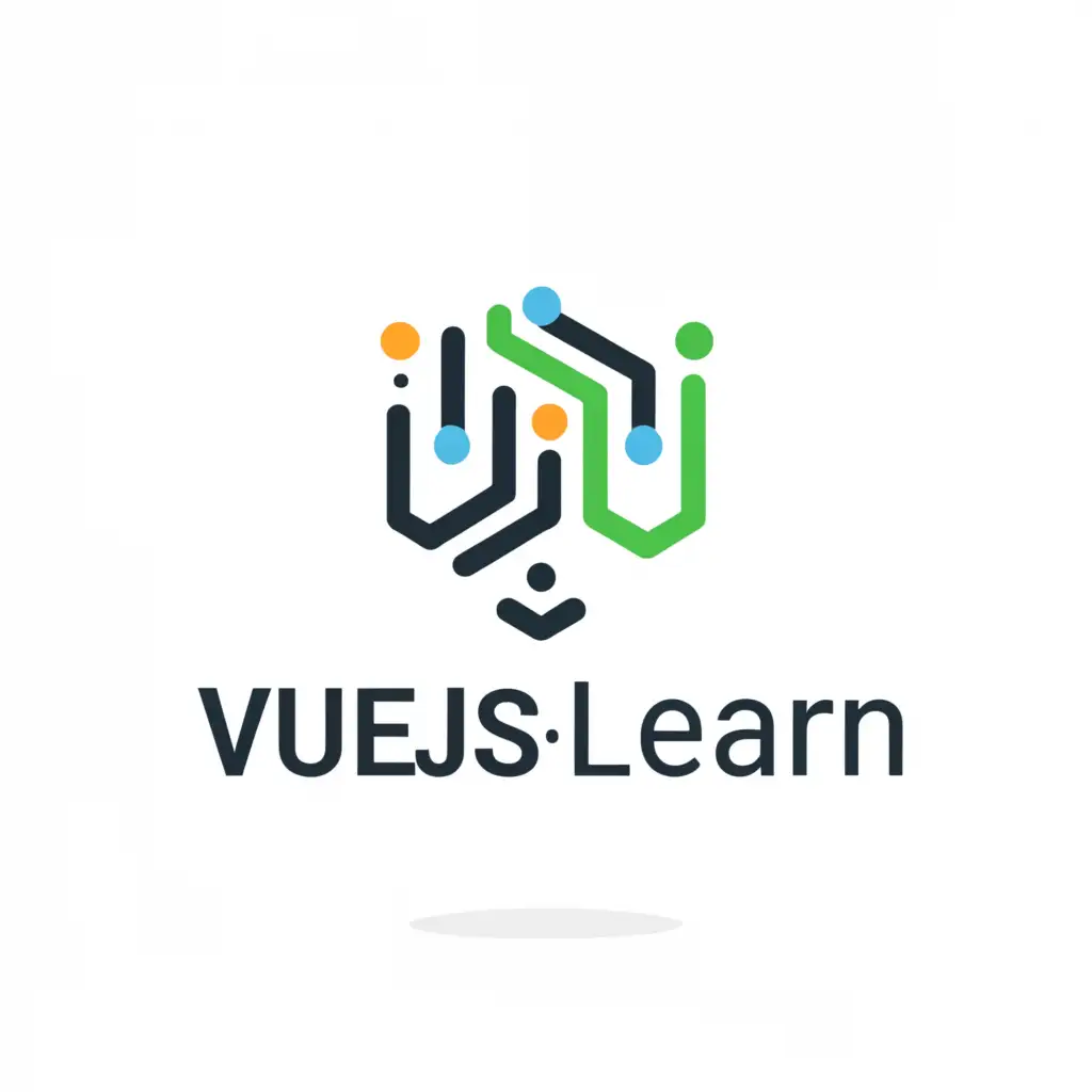 a logo design,with the text "VueJS-Learn", main symbol:Become a VueJS developer,Moderate,be used in Technology industry,clear background
