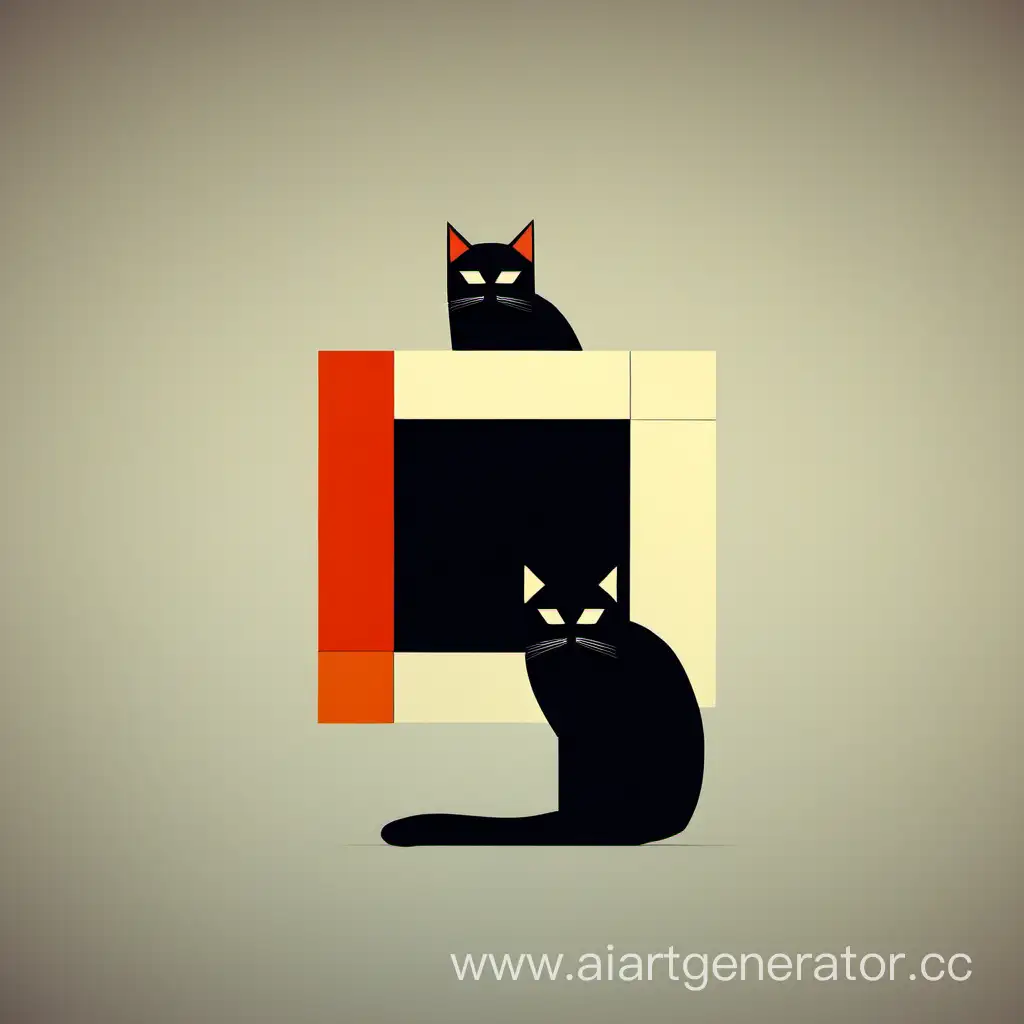 Suprematism-Inspired-Linux-Cats-Art