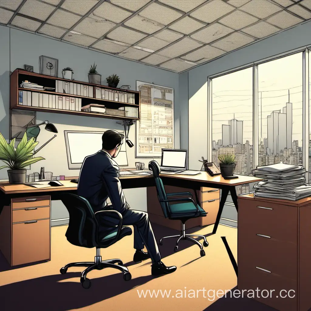 Professional-Office-Worker-Sitting-at-Desk