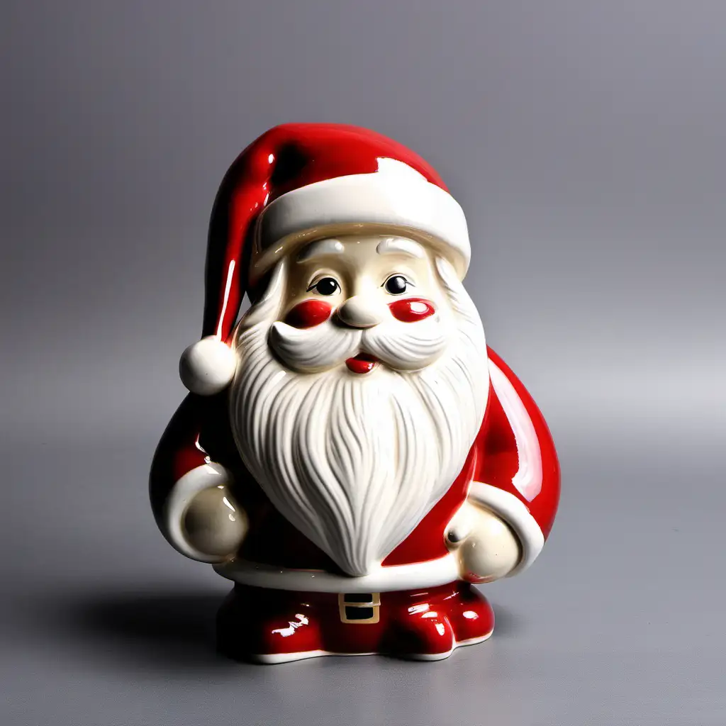 Festive Christmas Ceramics Featuring a Simple Santa Claus