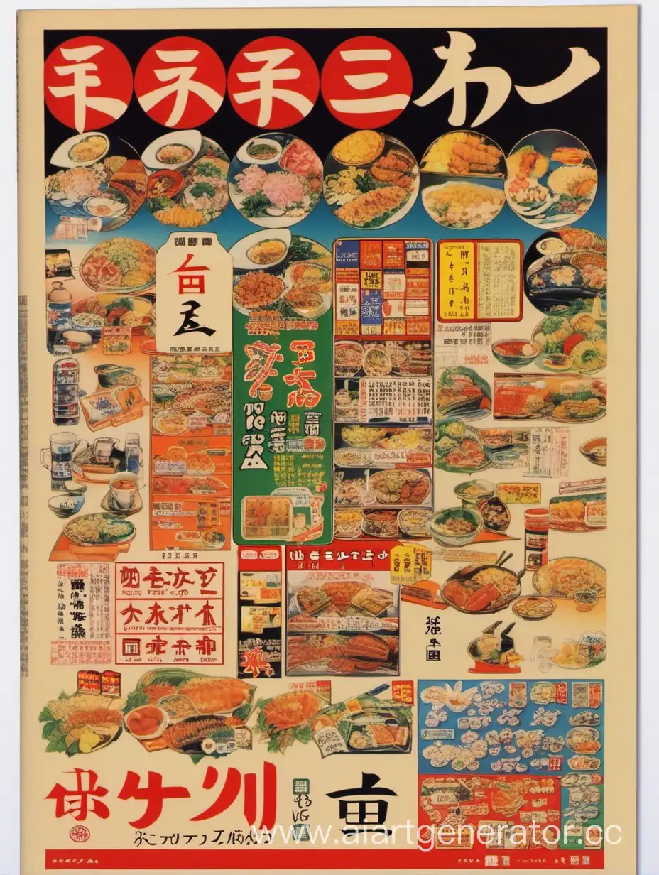 Japanese-Advertising-Brochures-and-Signs-Vibrant-Cultural-Display