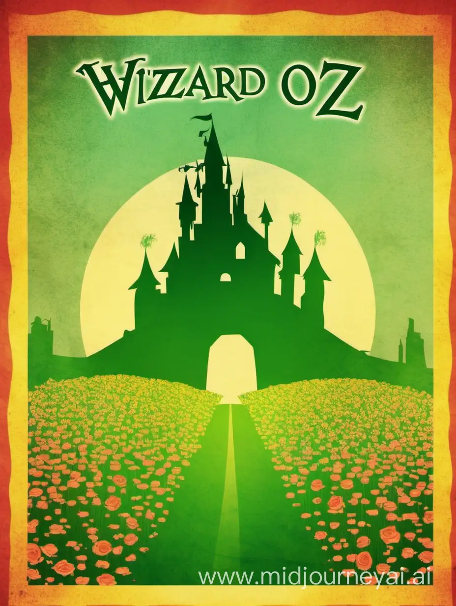 VintageInspired Wizard of Oz Poster with Degrade Effects