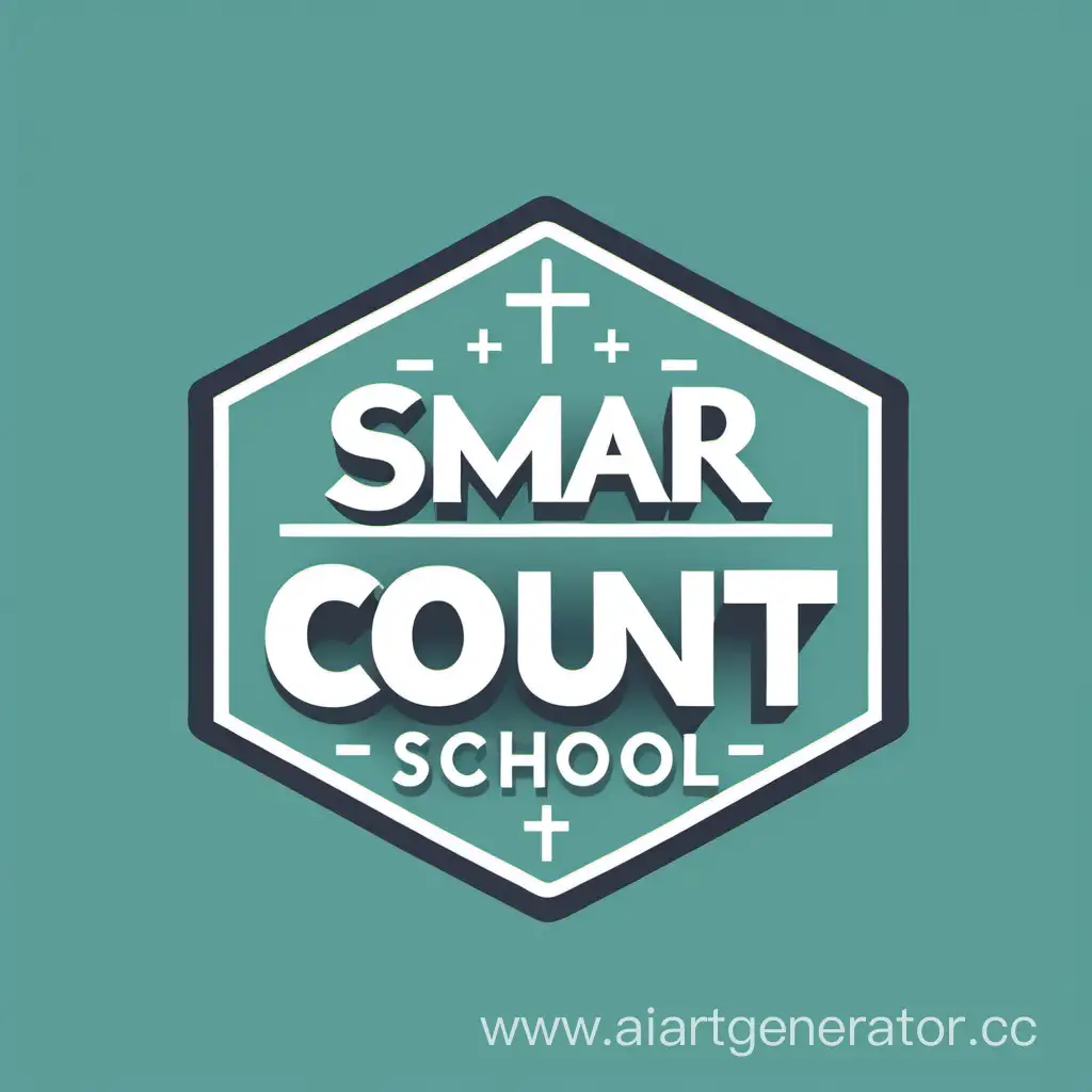 Smart-Count-Mathematical-School-Logo-Education-Emblem-with-Mathematical-Symbols-and-Graduation-Cap