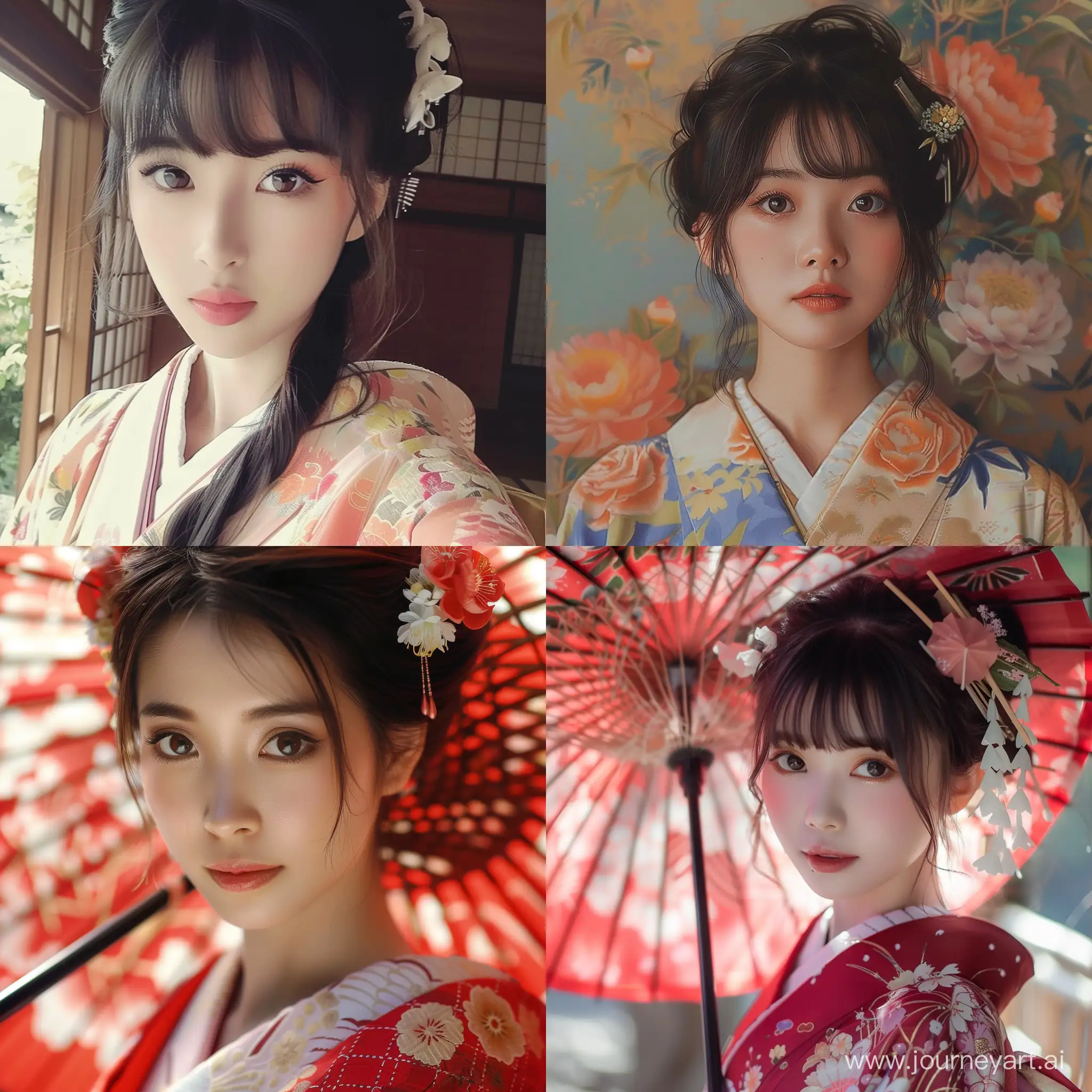 Elegant-Japanese-Girls-in-Traditional-Attire