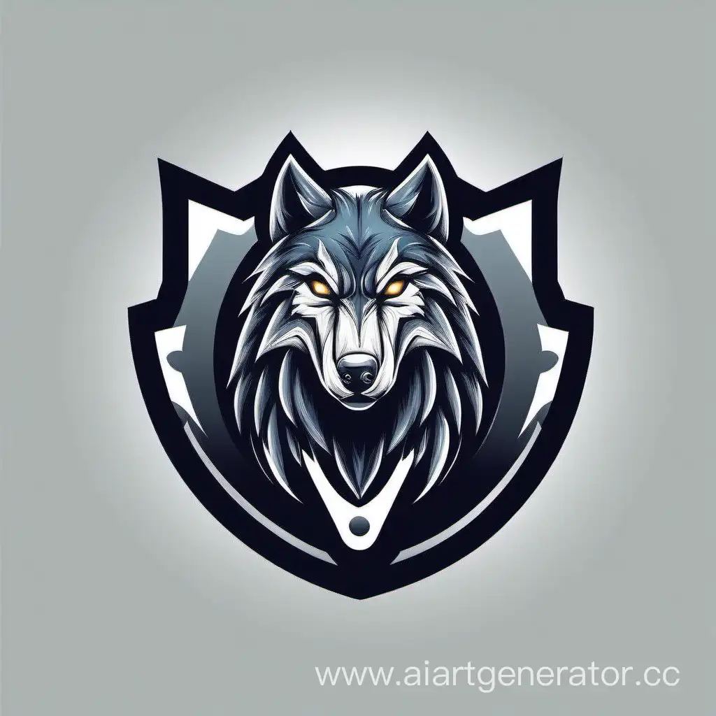 Логотип для команды, животное волк