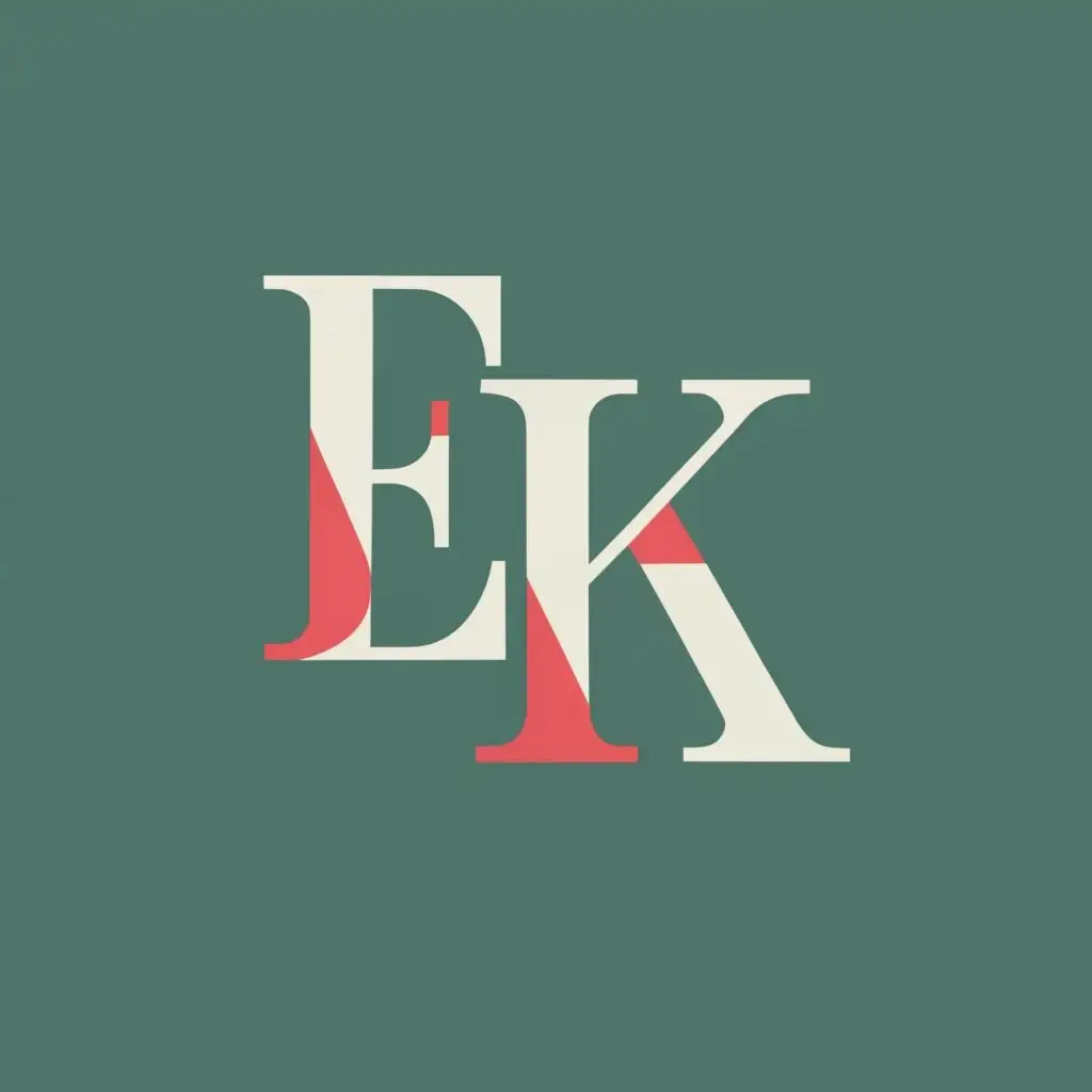 monogram logo, with the text "E.K", typography, be used in sports media