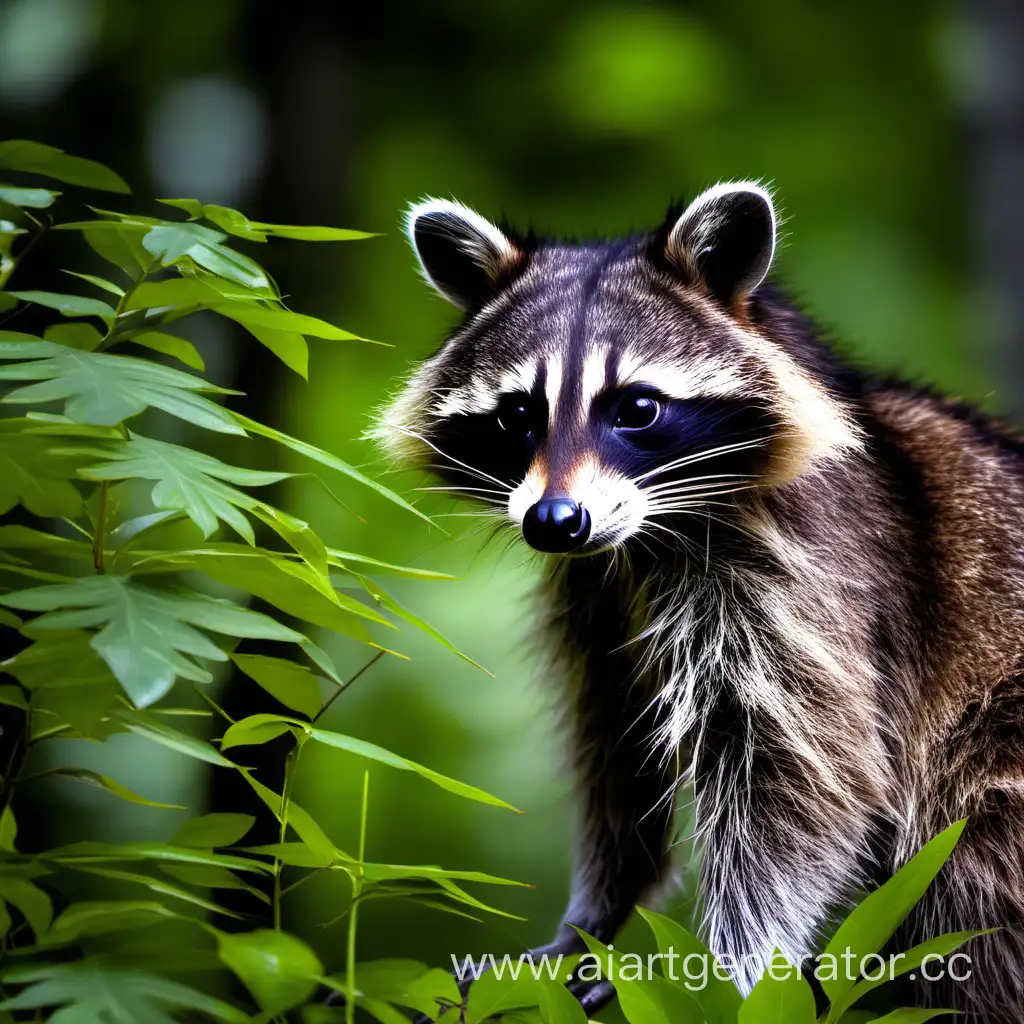 Curious-Raccoon-Exploring-Natural-Habitat