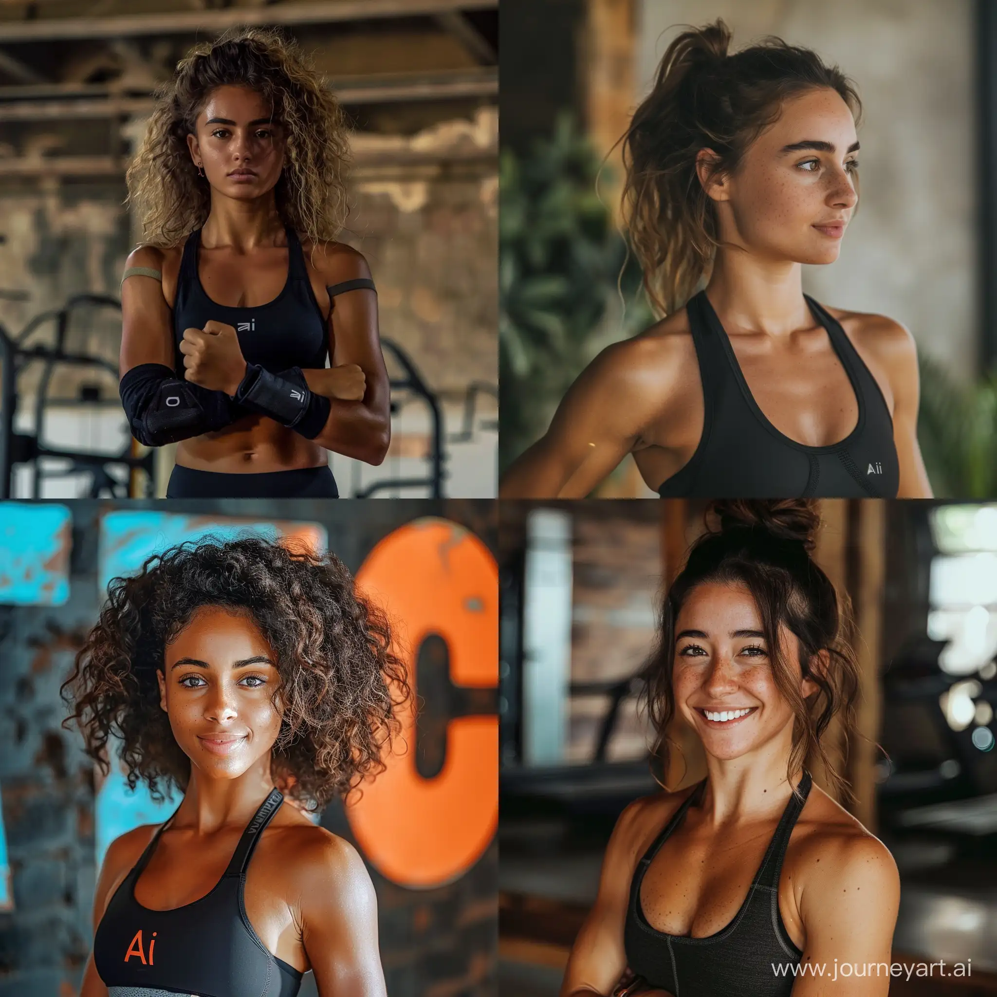 AI-Fitness-Women-Influencer-Working-Out-Together