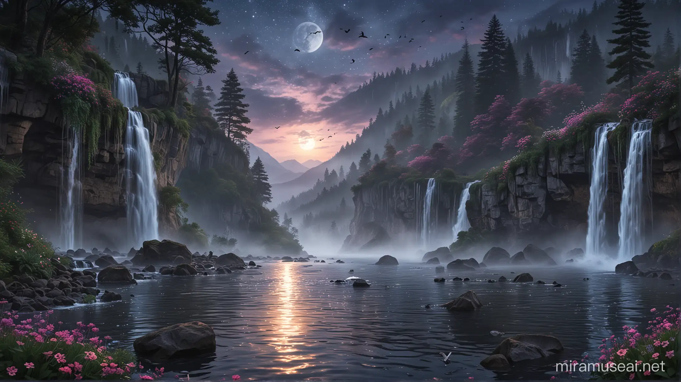 Serenity
Tranquility
Nature
Mist
Waterfalls
Reflections
Mountains
Forest
Flowers
Sunsets
Clouds
Waves
Birds
Raindrops
Moonlight
Stars
Breezes
Shadows
Ripples
Peace