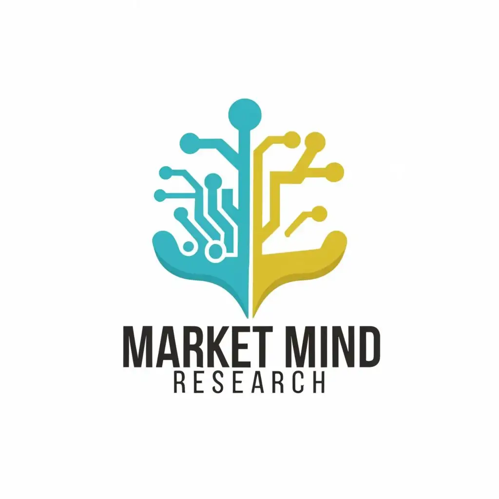 logo, INVEST, with the text "MARKET MIND RESEARCH", typography, be used in Finance industry