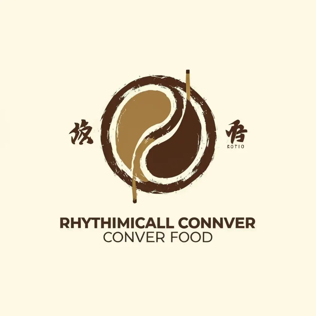 a logo design,with the text "Rhythmically convey food", main symbol:Chinese style,Moderate,be used in Restaurant industry,clear background