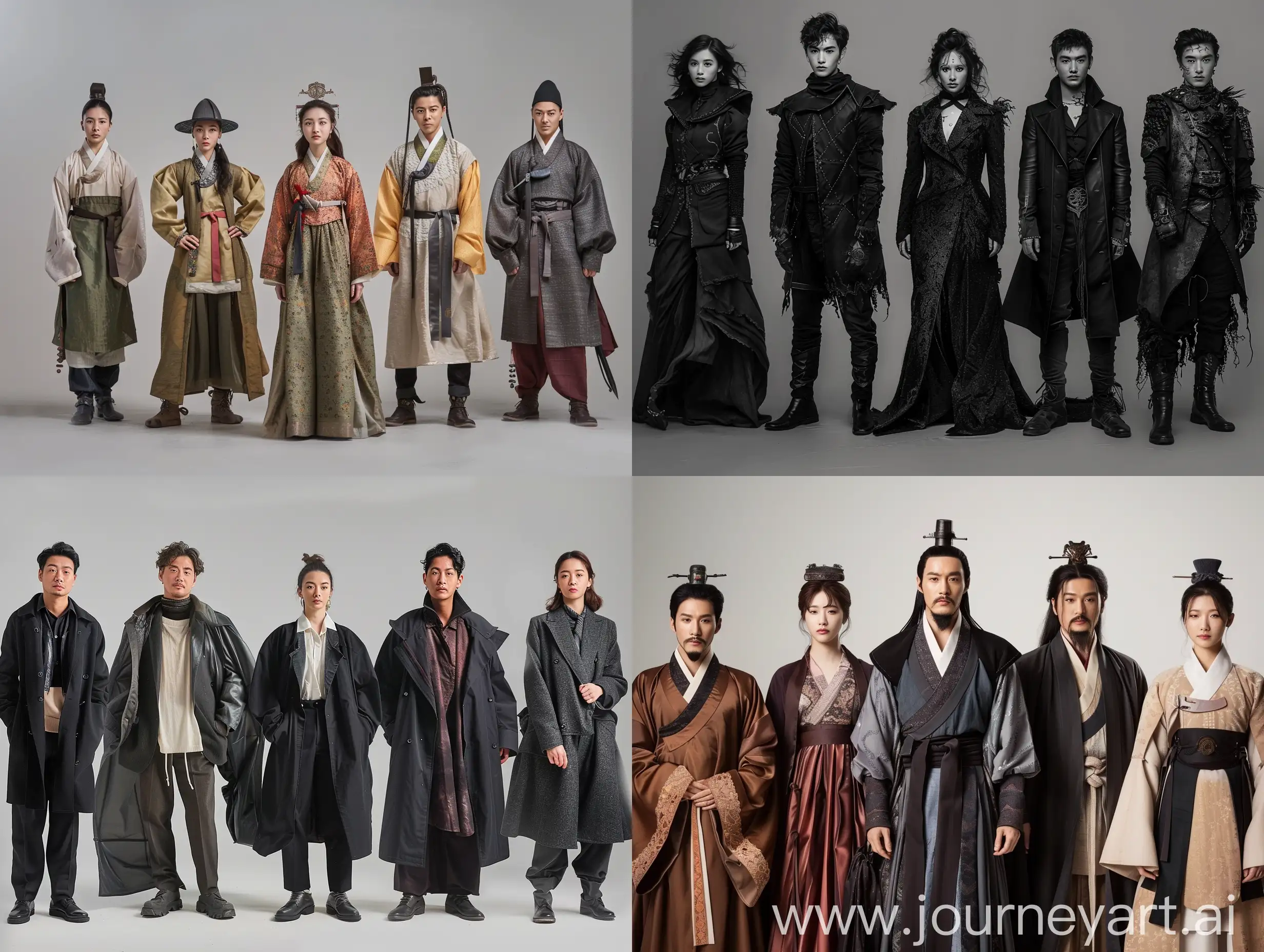 dramatis personae actors lineup of movie heroes styled by Seung Eun Kim ar Image