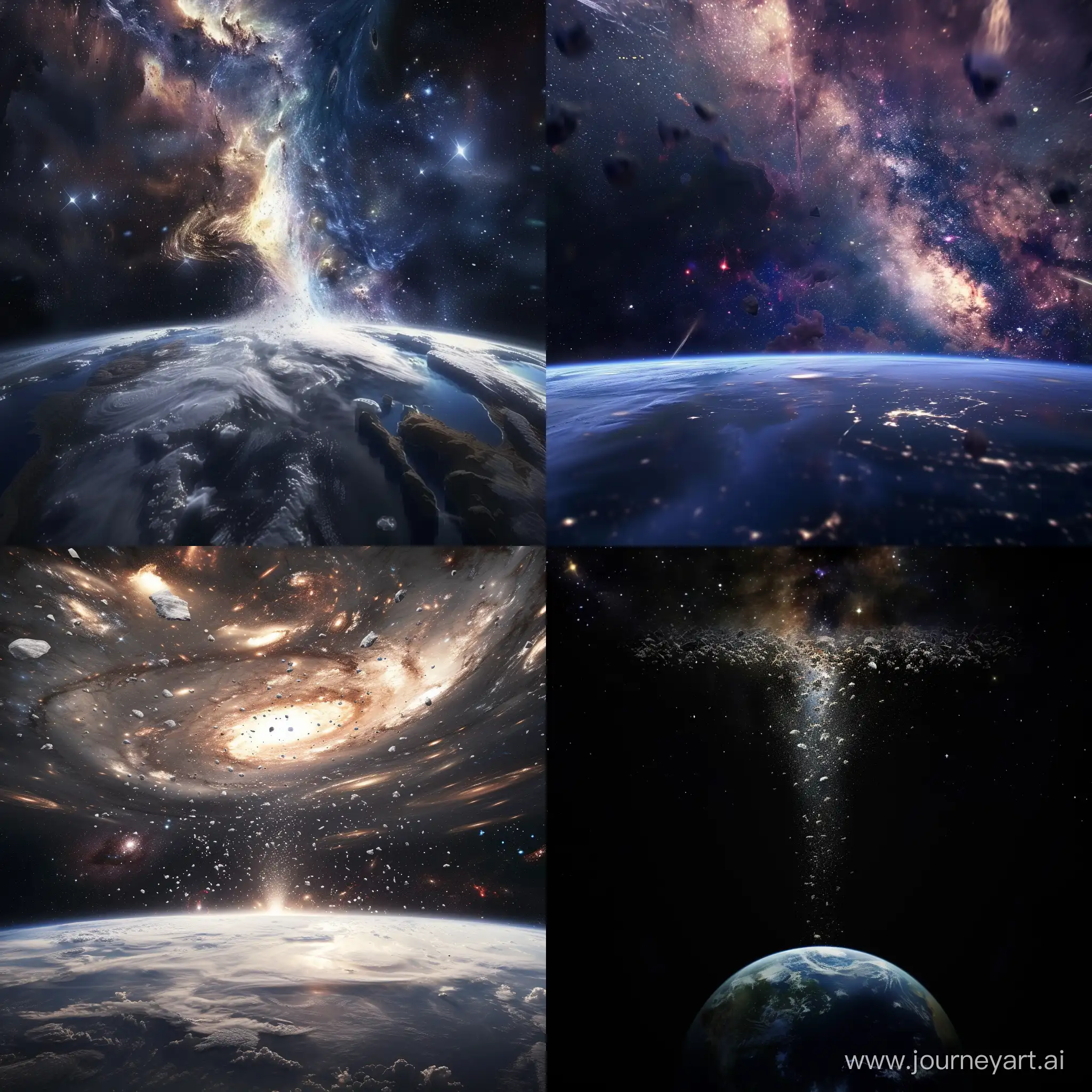 невероятная большая вселенная падающая на землю
