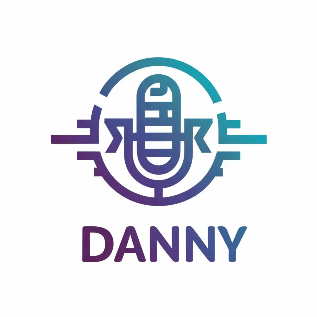 LOGO Design For Danny Bold Text with Microphone Symbol for ...