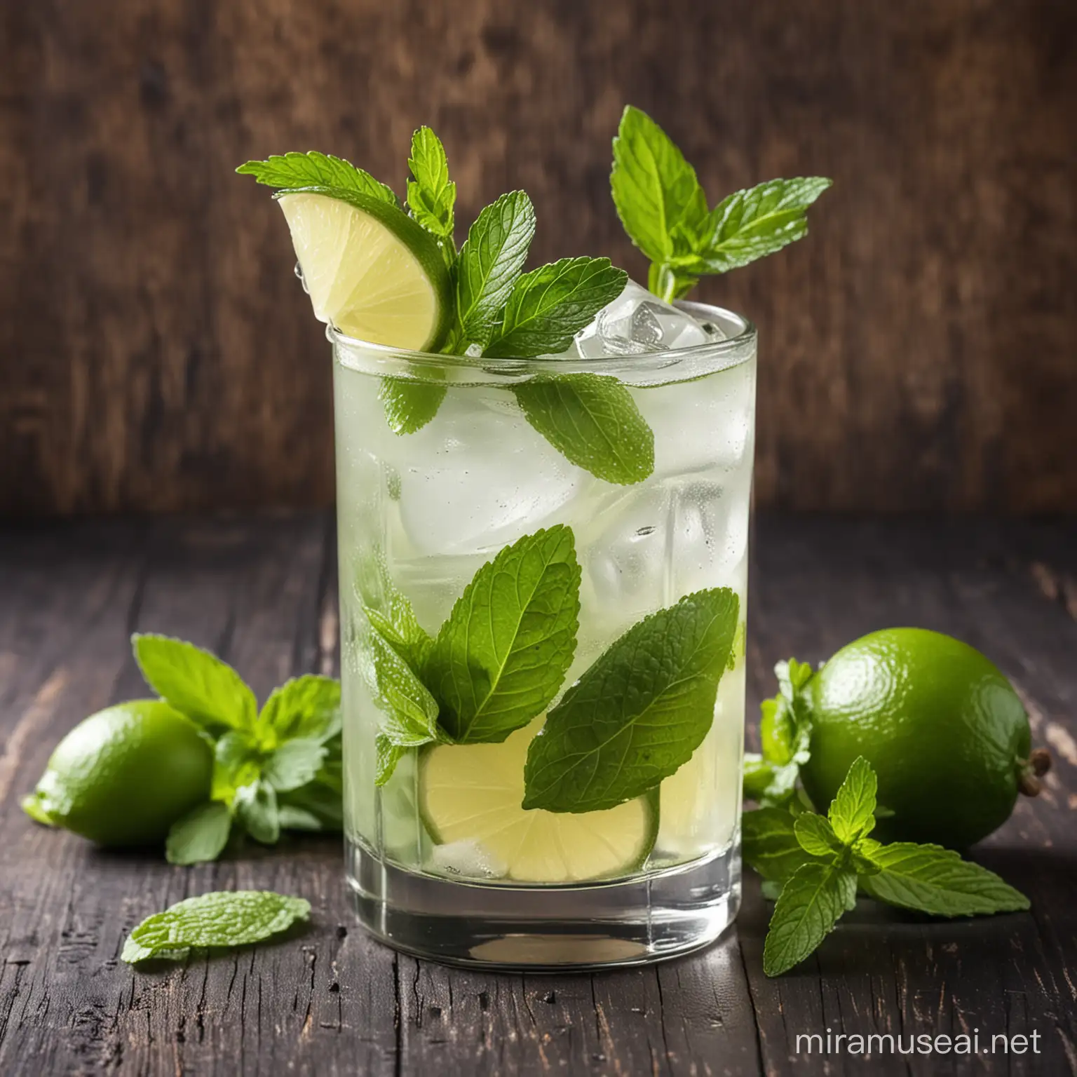 Refreshing Mojito Cocktail with Fresh Mint Leaf