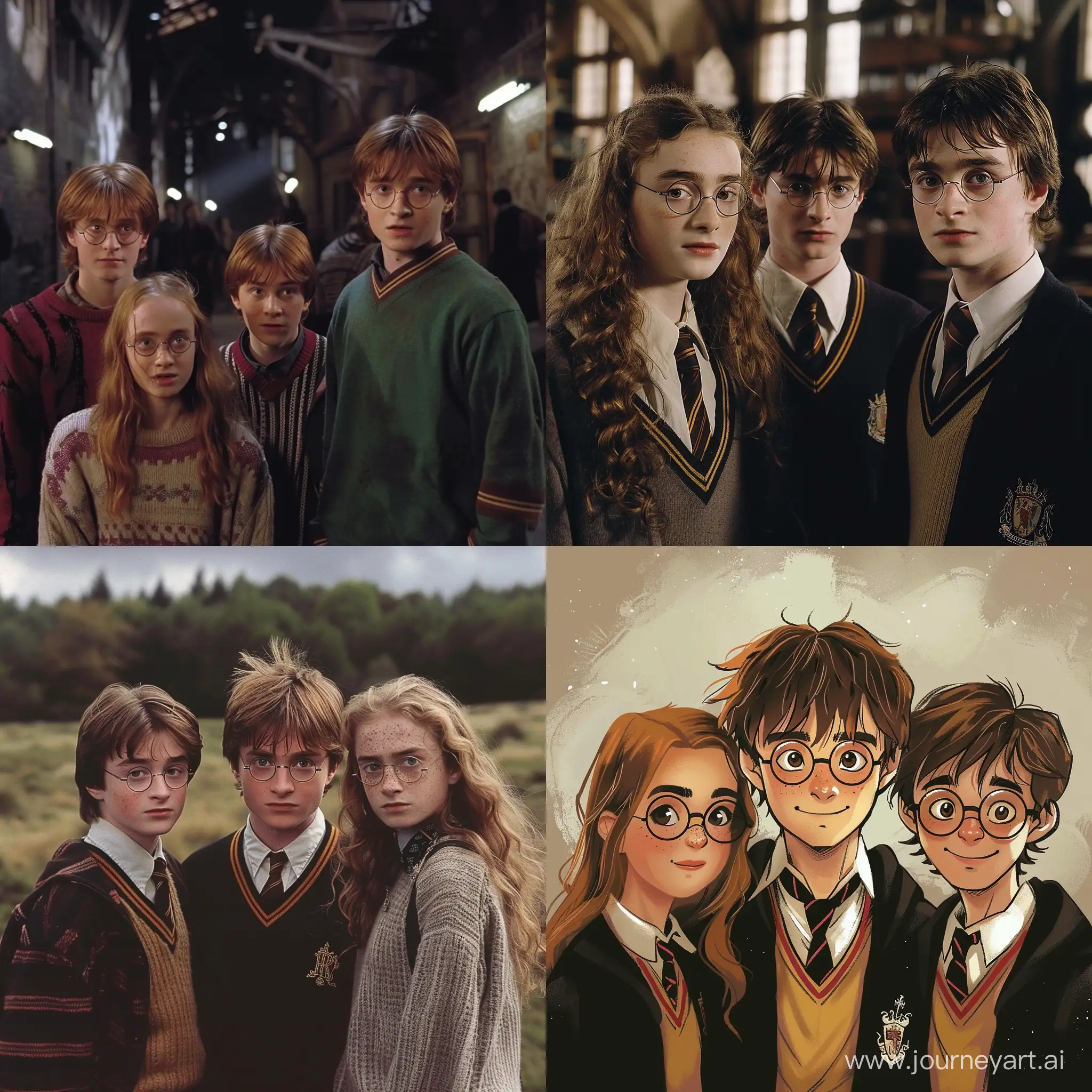 Harry-Potter-Ron-and-Hermione-Gopnik-Street-Style-Portrait