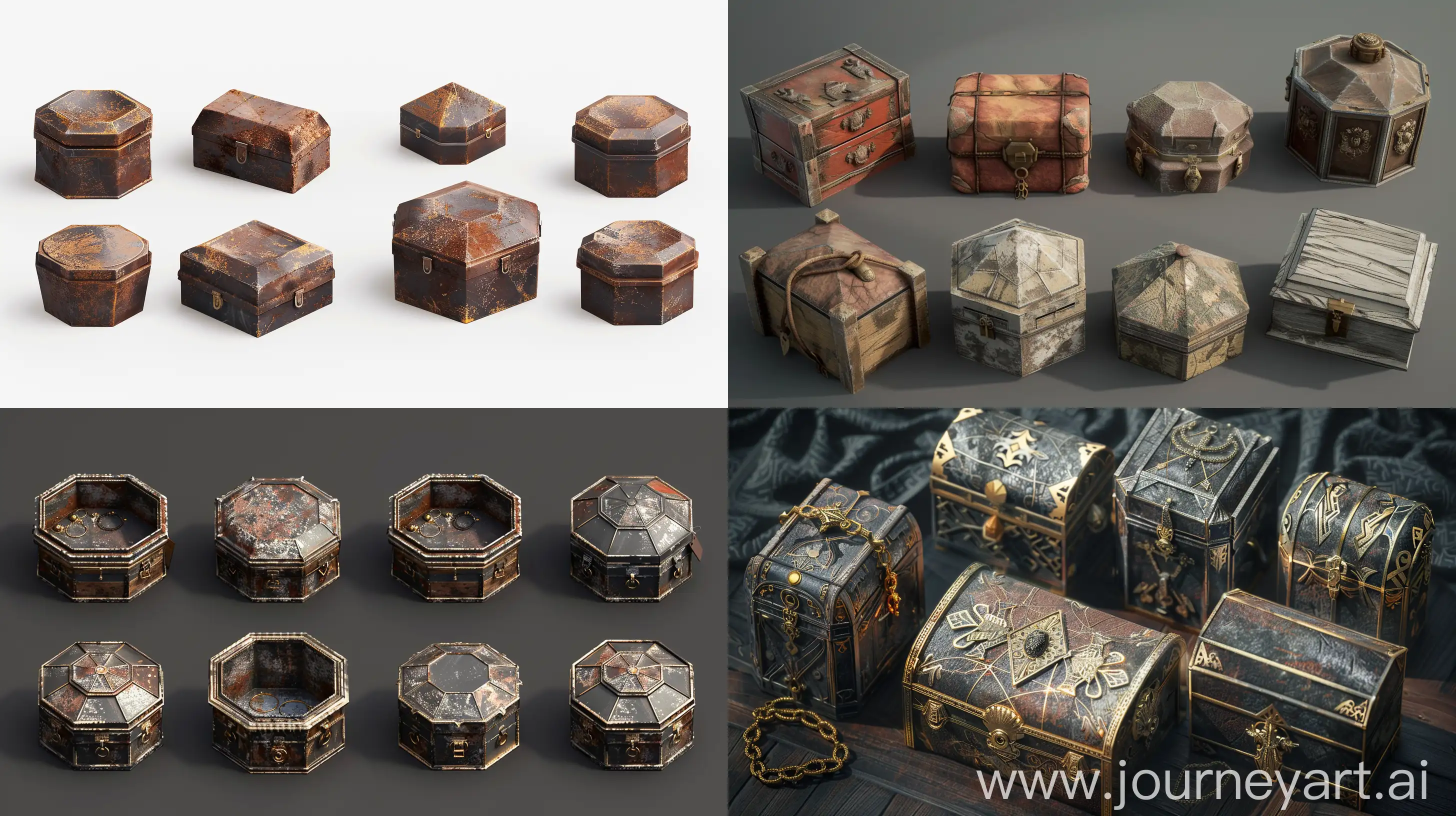 Isometric-Worn-Pentagon-Jewelry-Boxes-Realistic-3D-Asset-Inspired-by-Unreal-Engine-5