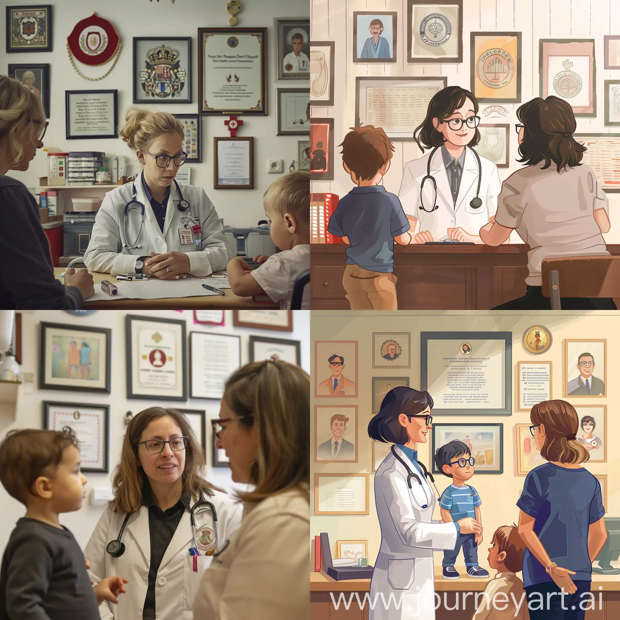 Pediatric-Female-Doctor-Consultation-with-Parent-and-Child