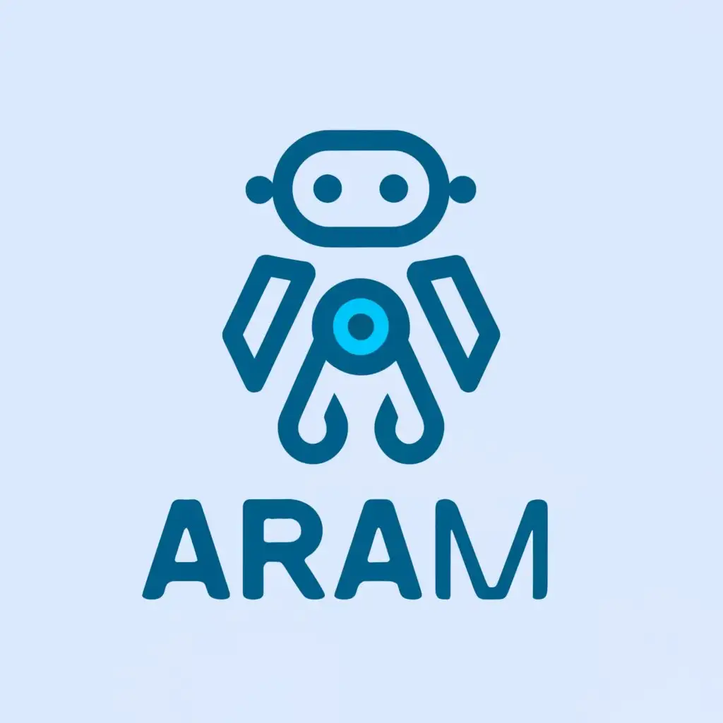 a logo design,with the text "ARAM", main symbol:robo,Moderate,clear background