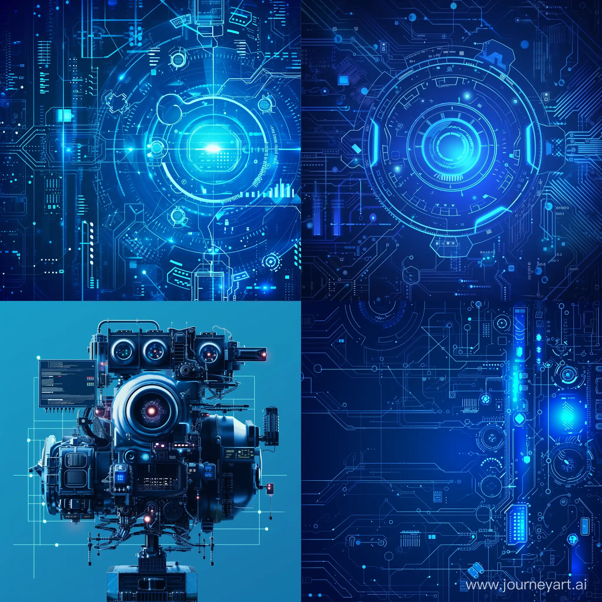 Futuristic-Techno-Style-Blue-Background-with-Advanced-Technological-Devices