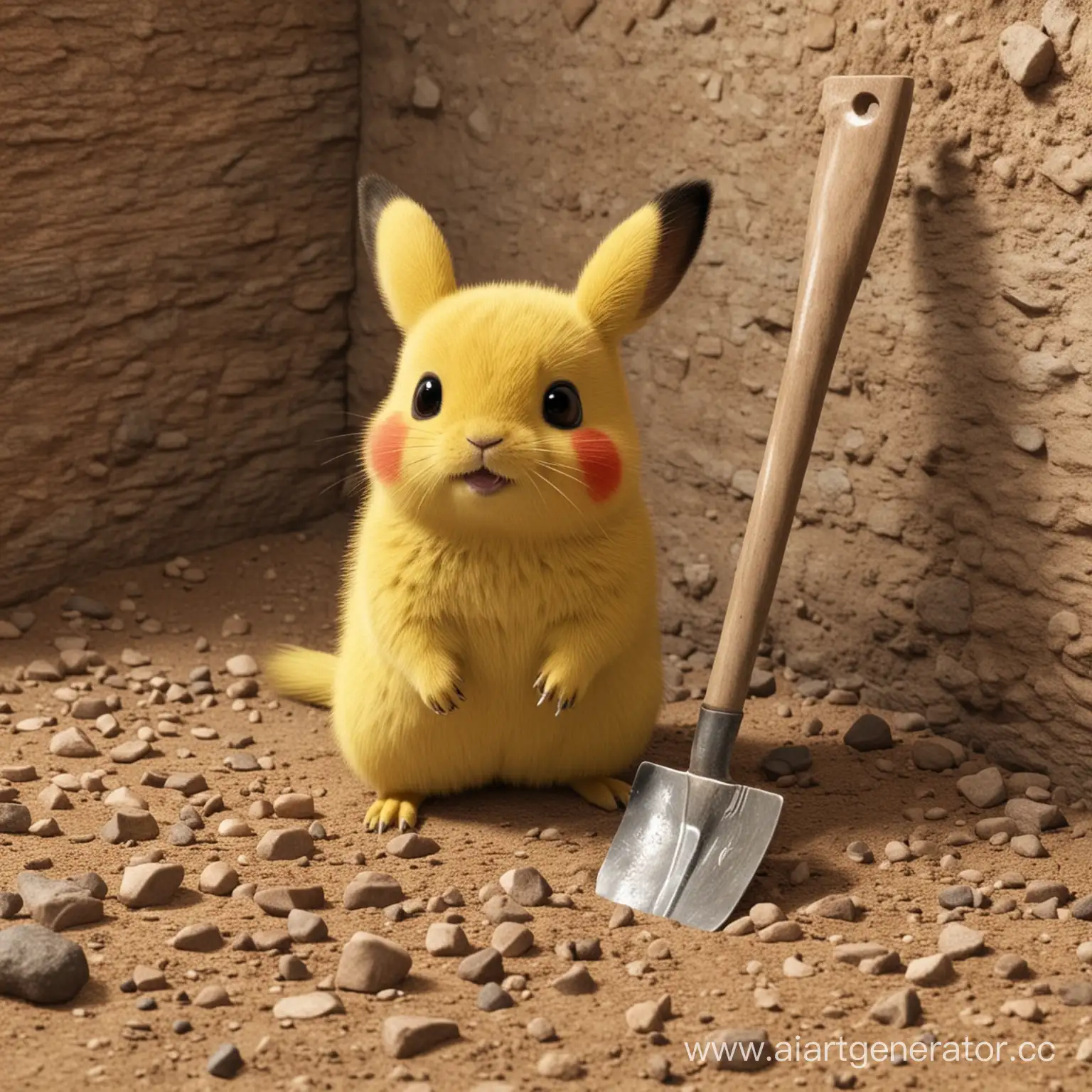 Cute-Pikachu-Digging-in-Native-Chambers