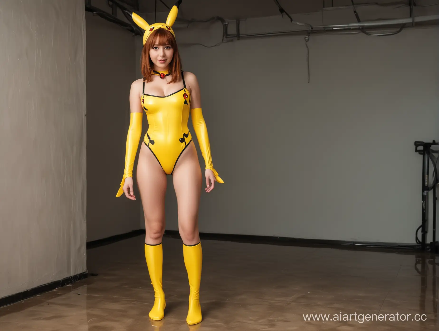 Latex-Pikachu-Swimsuit-Girl-in-Full-Height-Pose
