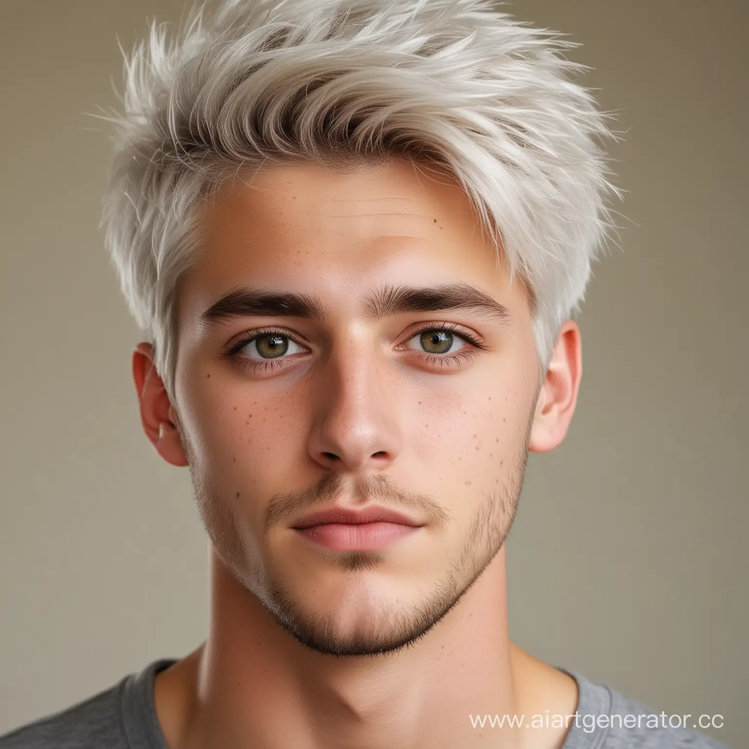 Young-Man-with-Gray-Eyes-and-White-Hair-WellGroomed-Beard