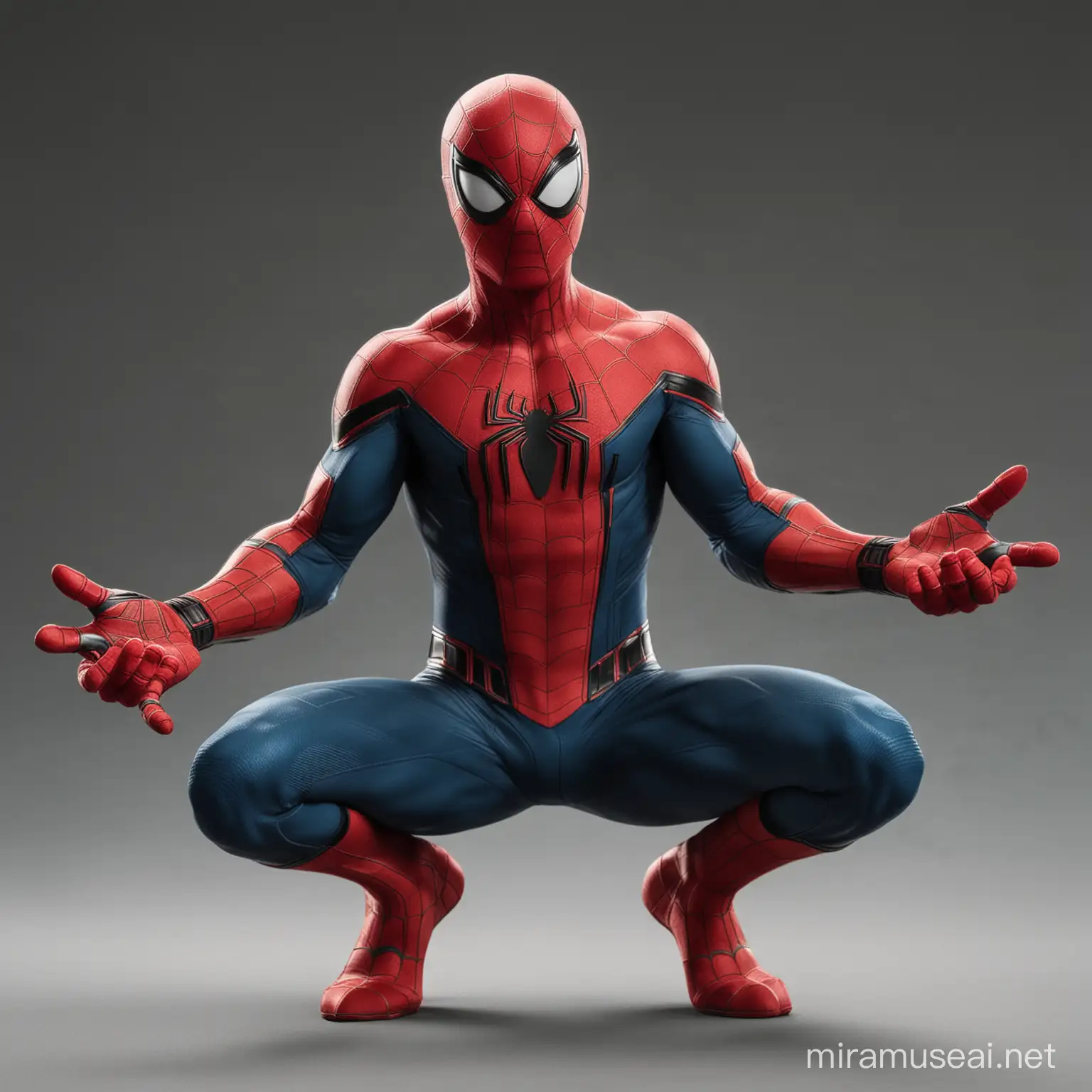 Superhero SpiderMan in a Casual FoldedArms Pose