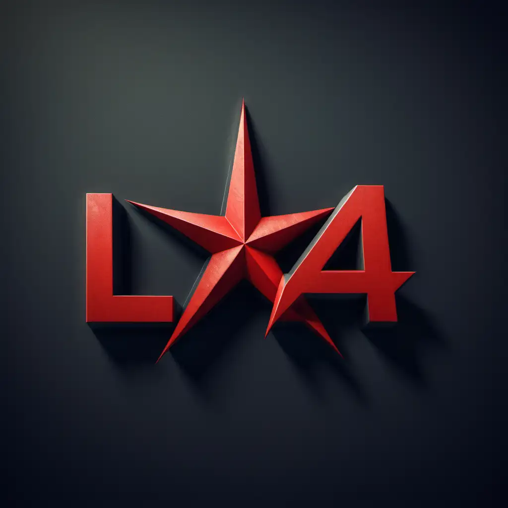 Dynamic Logo Design lm4 with a Striking Red Star