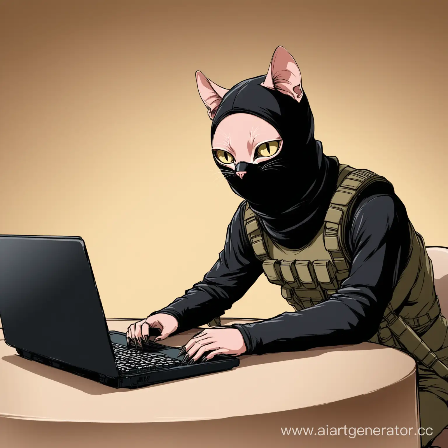 Sphinx-Cat-in-Balaclava-Engages-in-Counter-Strike-Gameplay