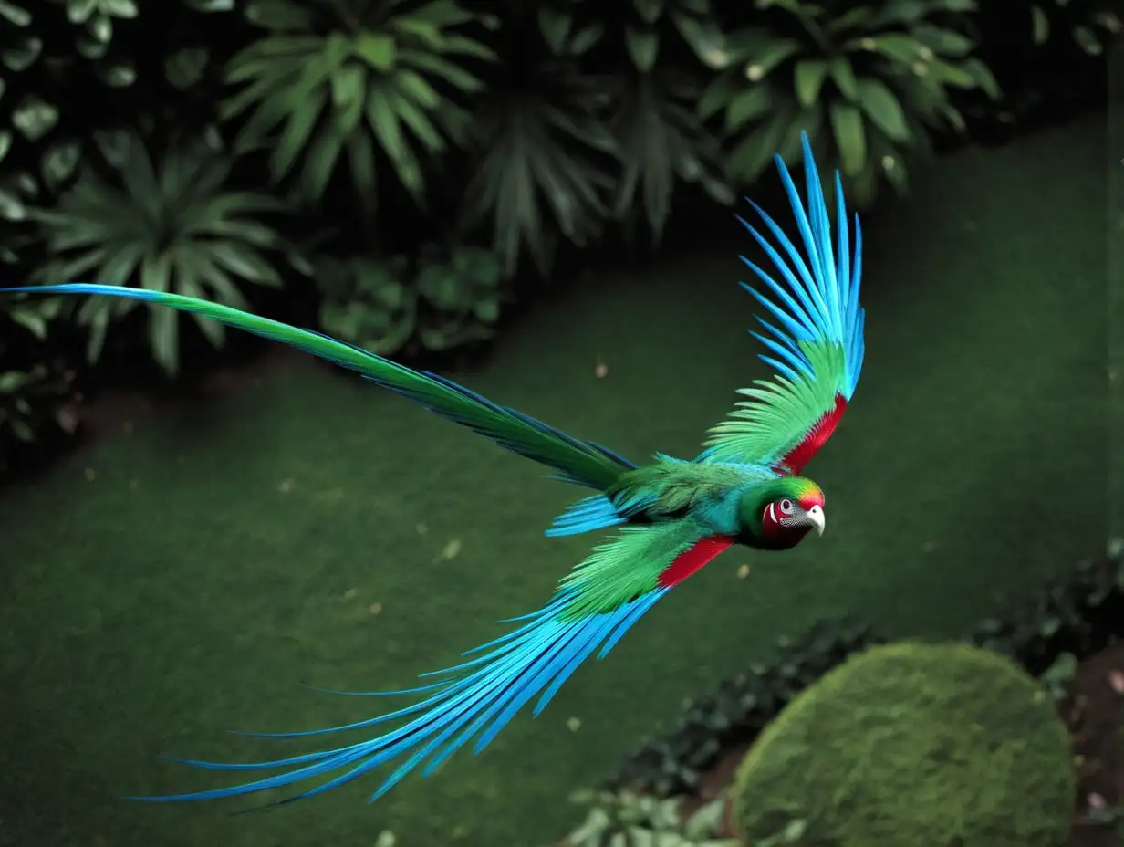 quetzal girando visto desde arriba

