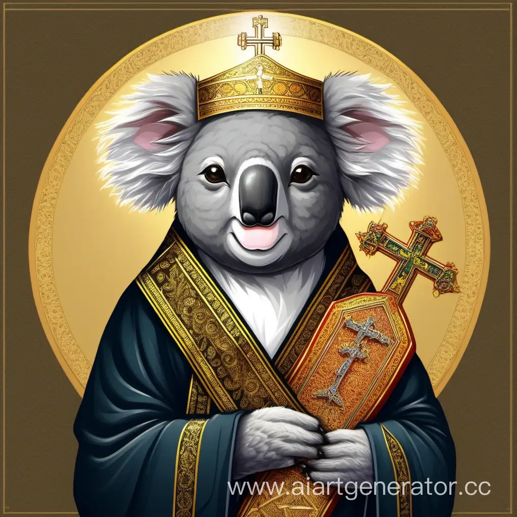 Orthodox-Patriarch-Koala-in-Traditional-Attire
