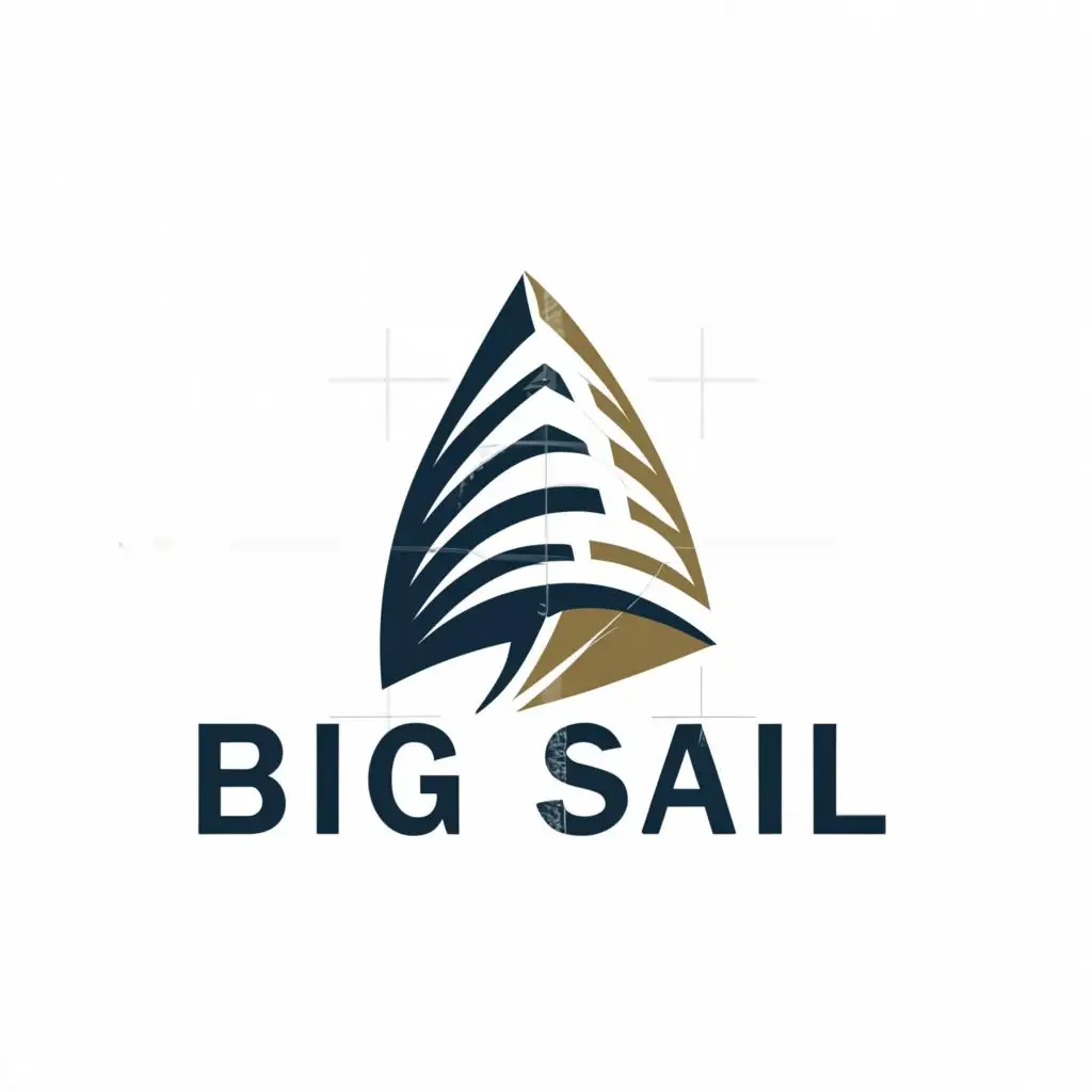 a logo design,with the text "big sail", main symbol:sail,complex,clear background