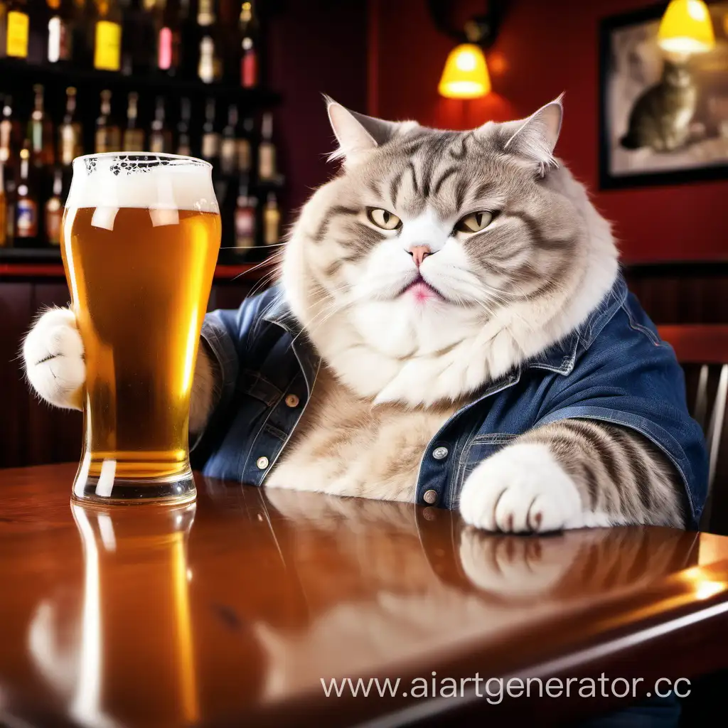Chubby-Cat-Enjoying-a-Pint-at-the-Pub