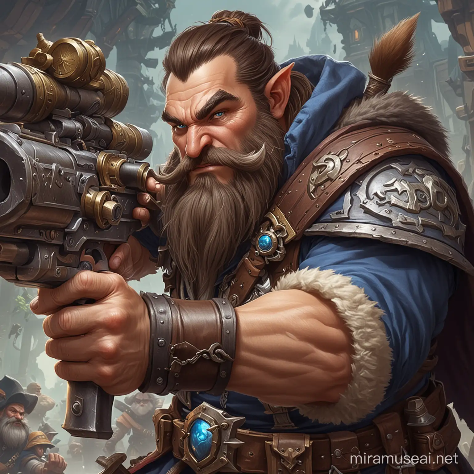 Dwarf Hunter and Ranger in Action with Blunderbuss in World of Warcraft ...