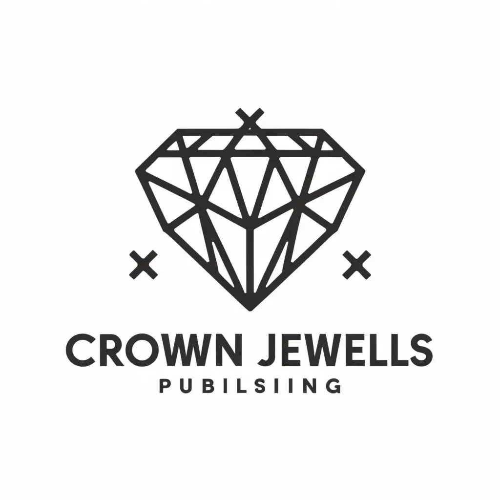 LOGO-Design-For-Crown-Jewels-Publishing-Elegant-Diamond-Emblem-with-Regal-Typography
