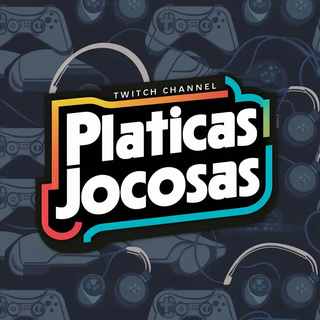  crea un logo pora un canal de Twitch donde se habla de juegos de pc , productos gaming, musica, el nombre del canal de Twitch es: Platicas Jocosas