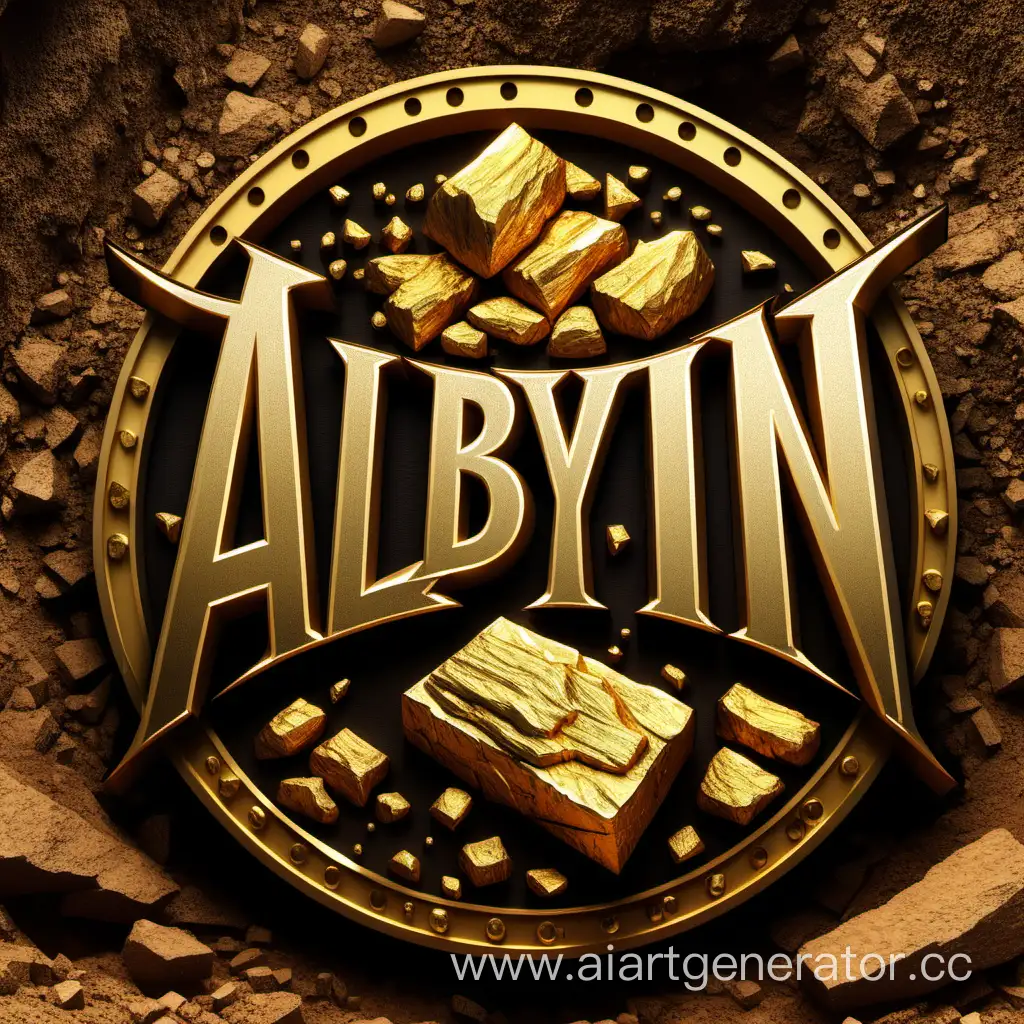 Logo for the team in the competition from the company Albyn Mining LLC, engaged in gold mining, so that there are letters on the logo only