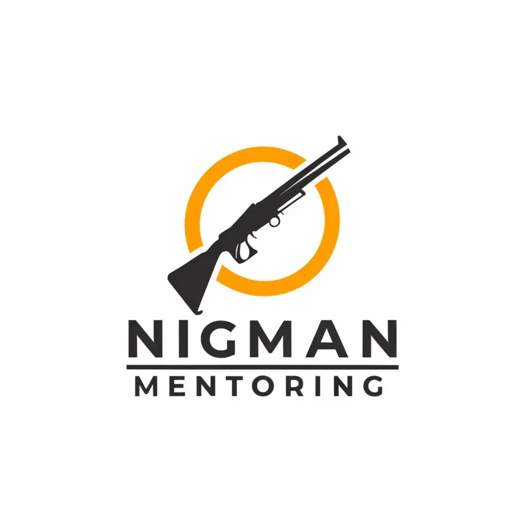 a logo design,with the text "nigman mentoring", main symbol:Rifle,Moderate,be used in Education industry,clear background