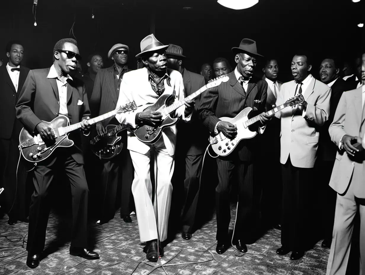 the rolling stone playing in a night club with john lee hooker