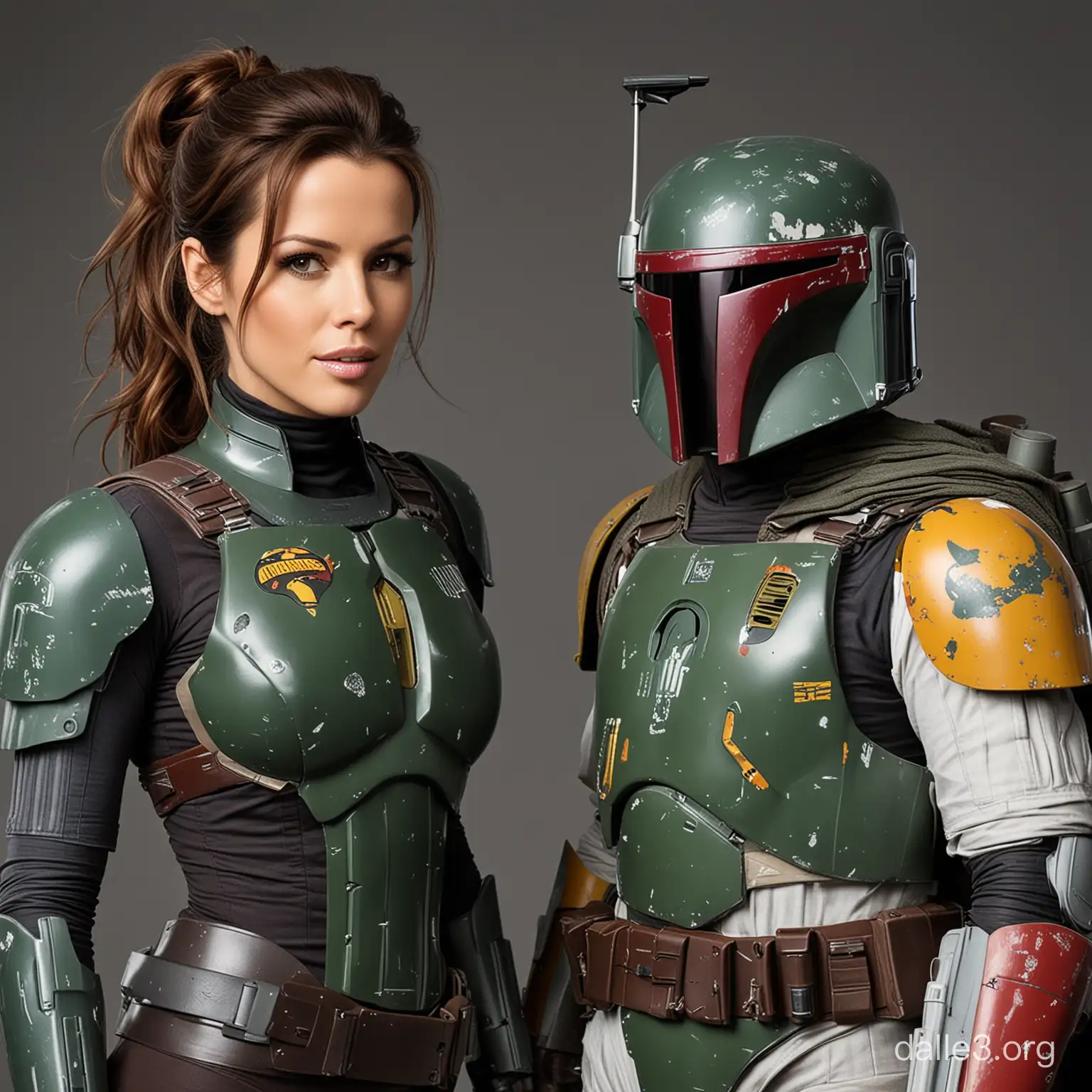 Kate Beckinsale and Boba Fett 