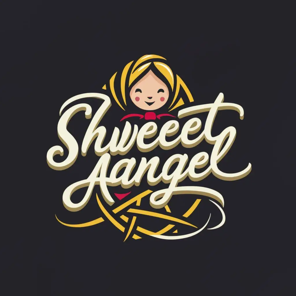 a logo design,with the text "Shweetangel", main symbol:yarn, korean girl wallpaper, jungkook,Moderate,clear background