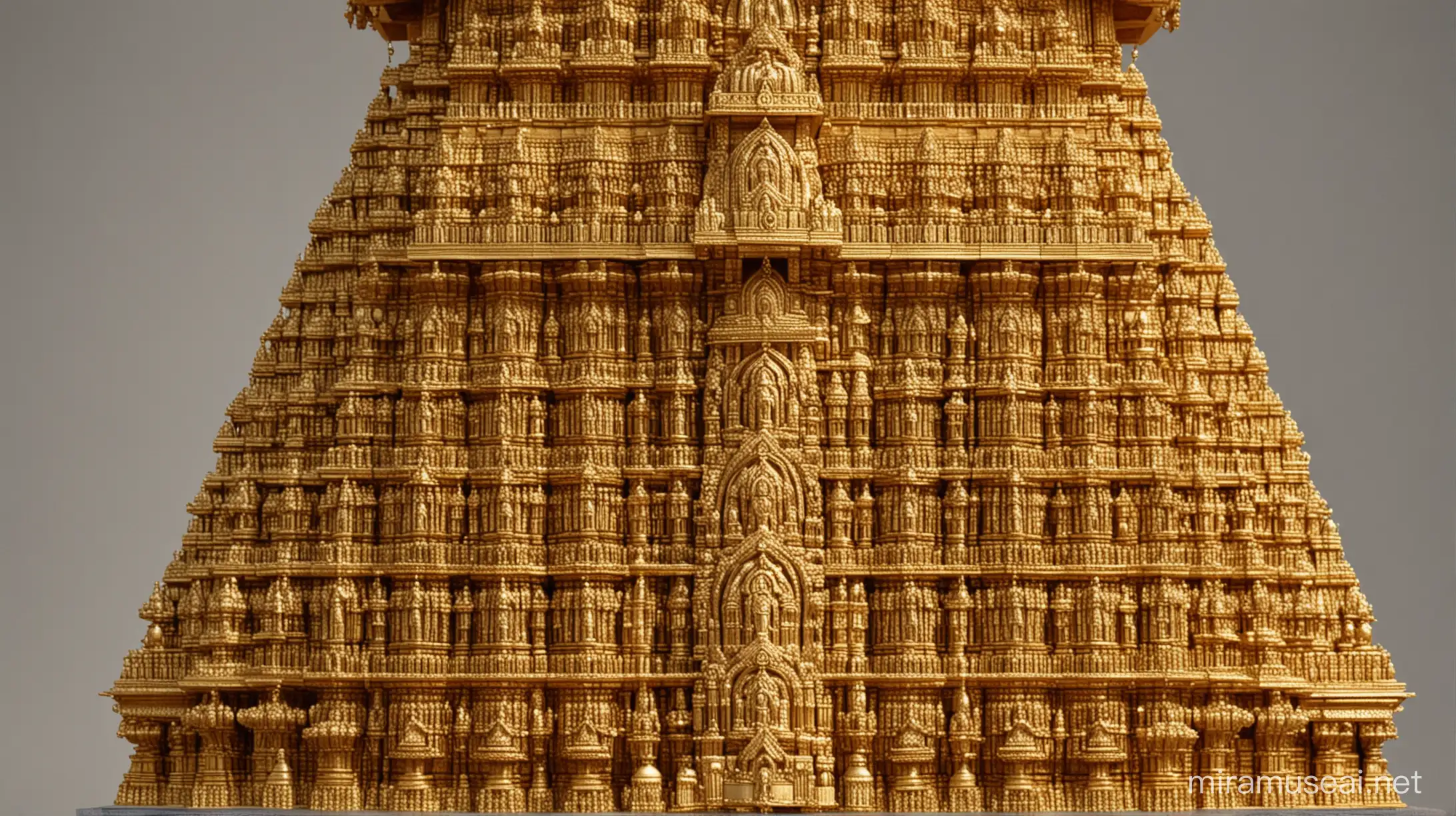 south tamil temple gopuram made by jewellery,gold,diamond,cinematic