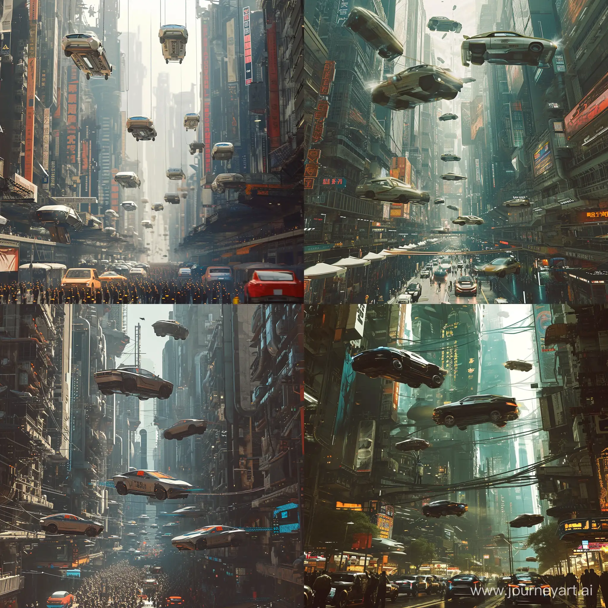 Futuristic-Cyberpunk-Cityscape-with-Flying-Cars