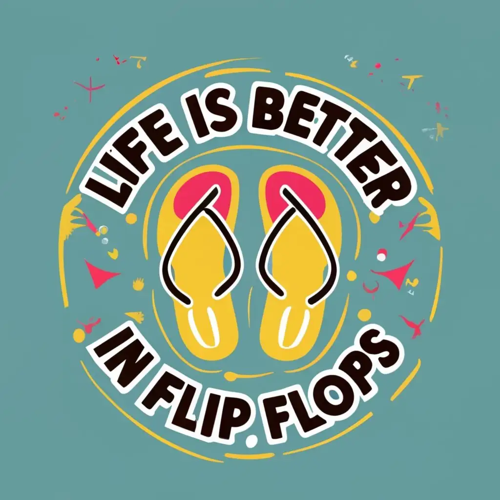 LOGO-Design-For-Coastal-Vibes-Celebrate-Holidays-with-Life-is-Better-in-Flip-Flops-Typography