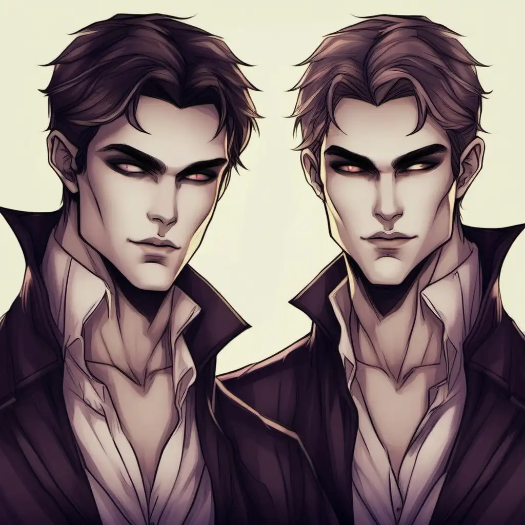 male fae twins that kinda look like damien from vampire diaries
