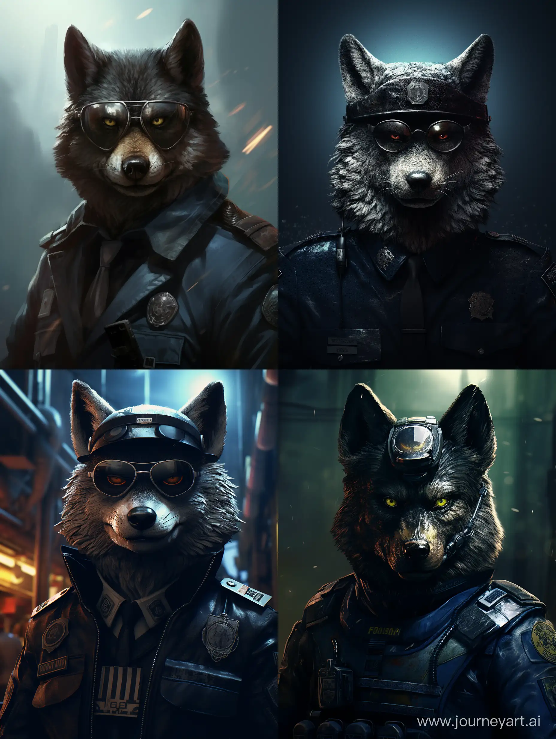 Majestic-Wolf-Police-in-Action-AR-34-Artwork
