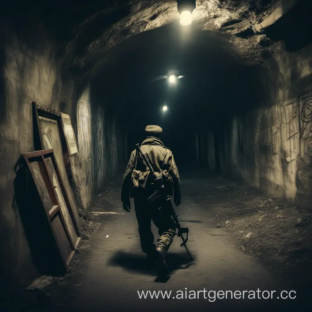 Homeless-Man-with-Soldiers-Weapon-in-Soviet-Bomb-Shelter