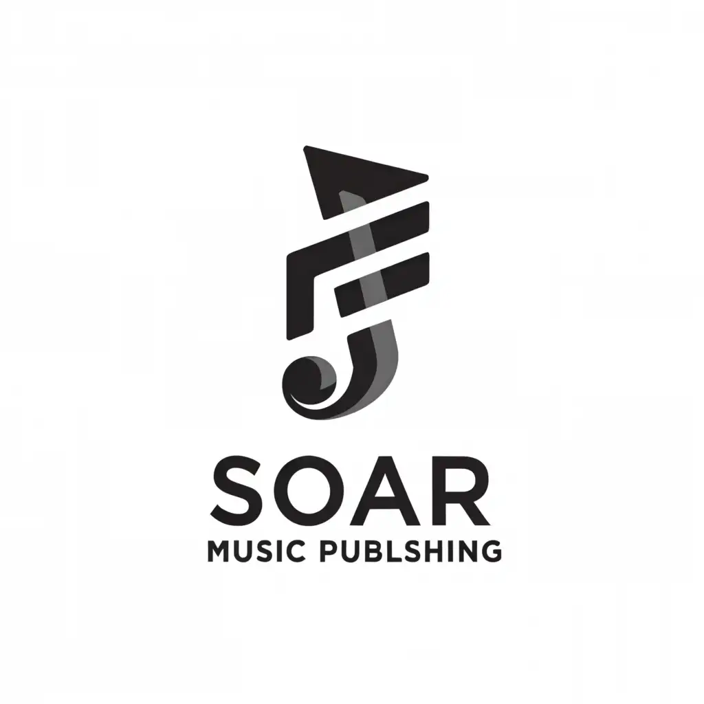 a logo design,with the text "soar music publishing ", main symbol:music,Moderate,clear background